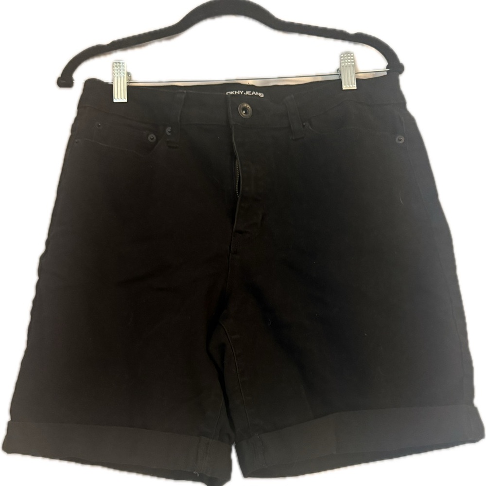 DKNY Women's Black Jean style Bermuda Shorts